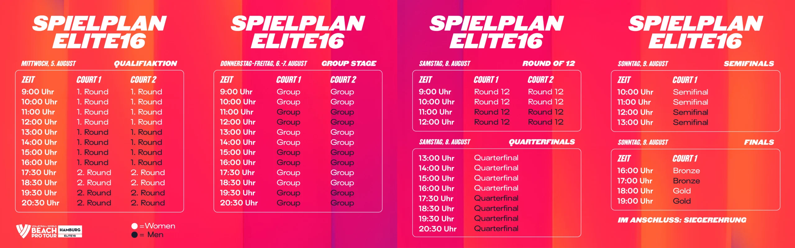 ELITE Spielplan